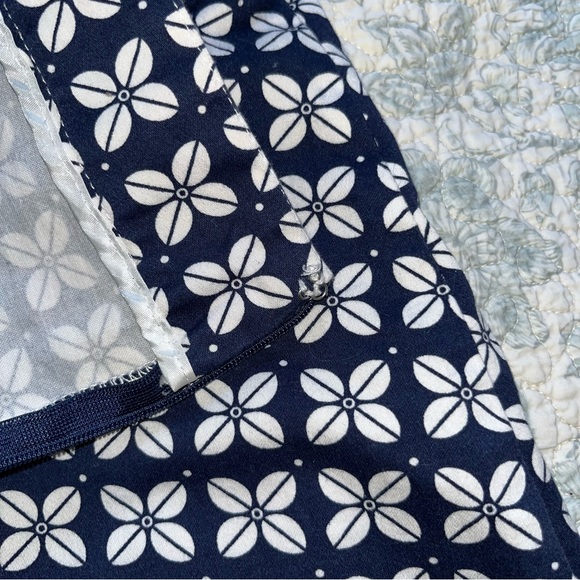 DownEast Blue and White A-Line Skirt Knee-Length (1-140) - Picture 11 of 13